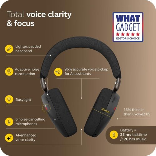 Jabra Evolve3 85 MS, Link390c, Black